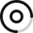 two concentric circles. The outer circle is partially incomplete