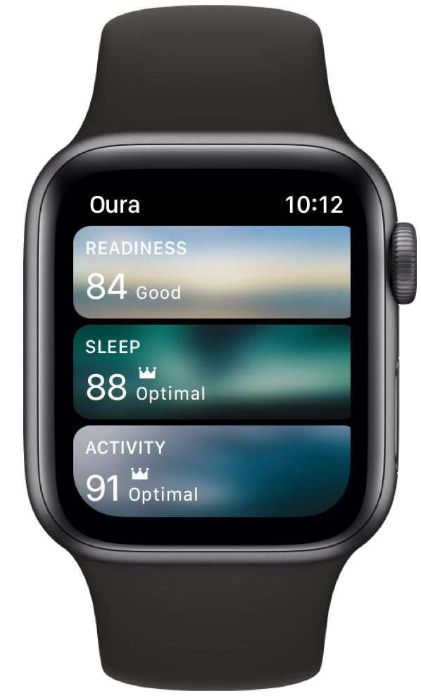 Como utilizar las complicaciones y la aplicacion complementaria para Apple Watch de Oura Centro de ayuda de Oura