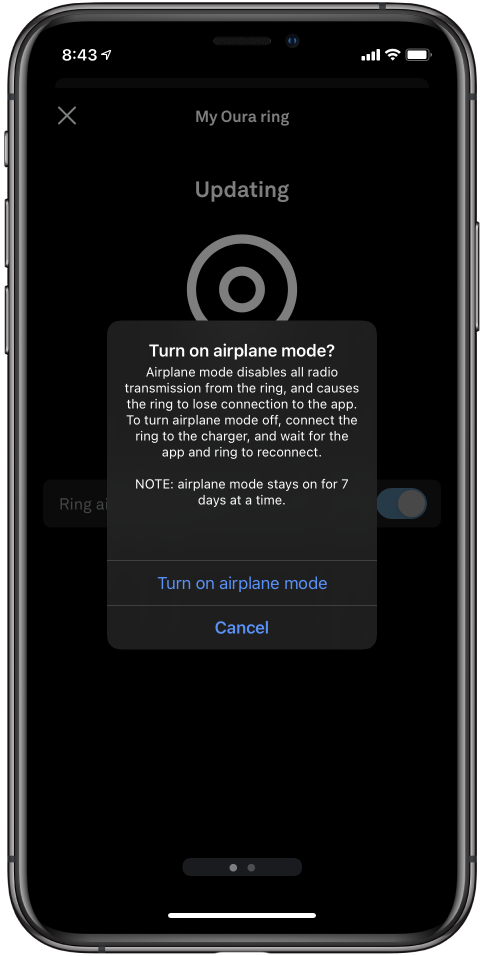 Airplane Mode activation prompt