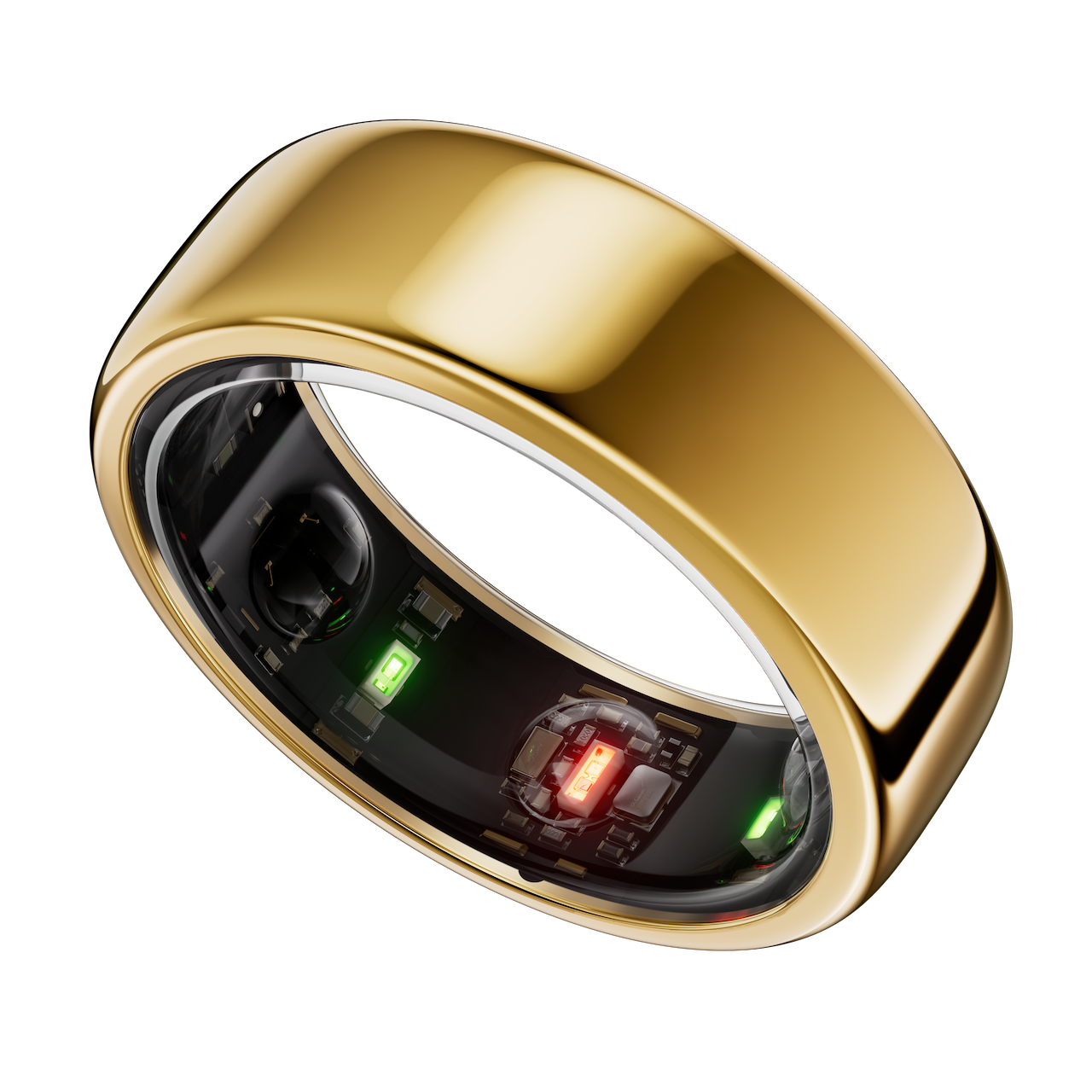 the gold horizon model oura ring generation 3 viewed from an angle