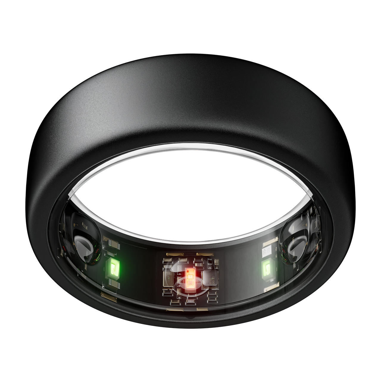 the stealth horizon model oura ring generation 3 viewed from the top