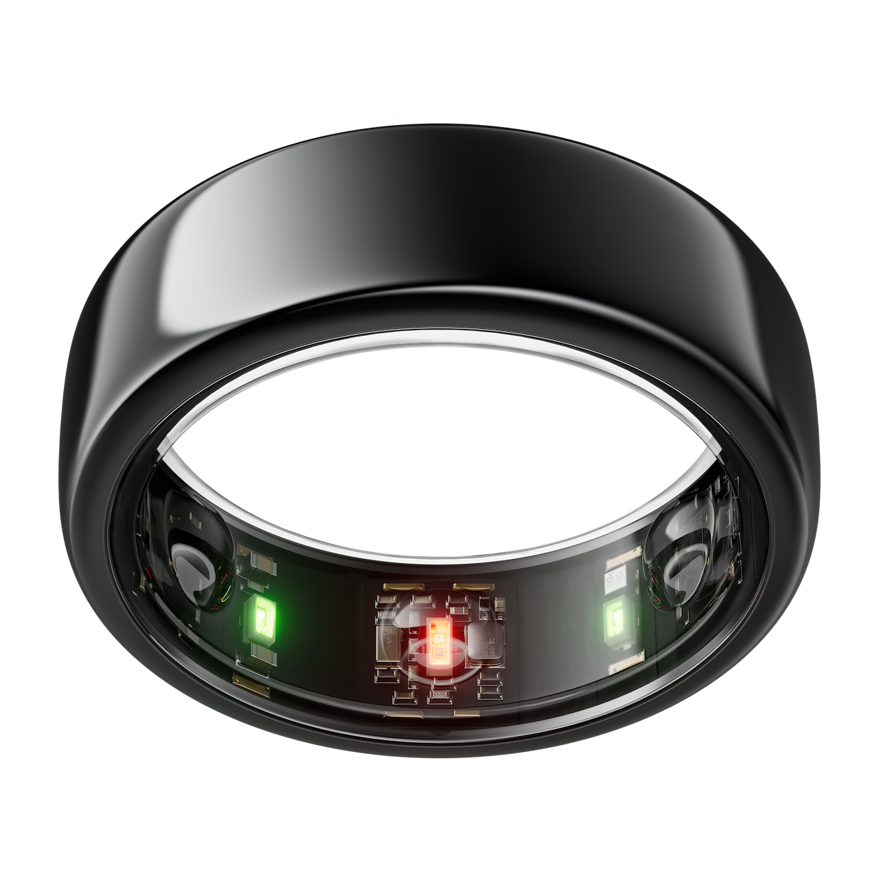 the black horizon model oura ring generation 3 viewed from the top